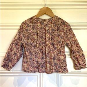 Zara Floral Long Sleeve Kids Top